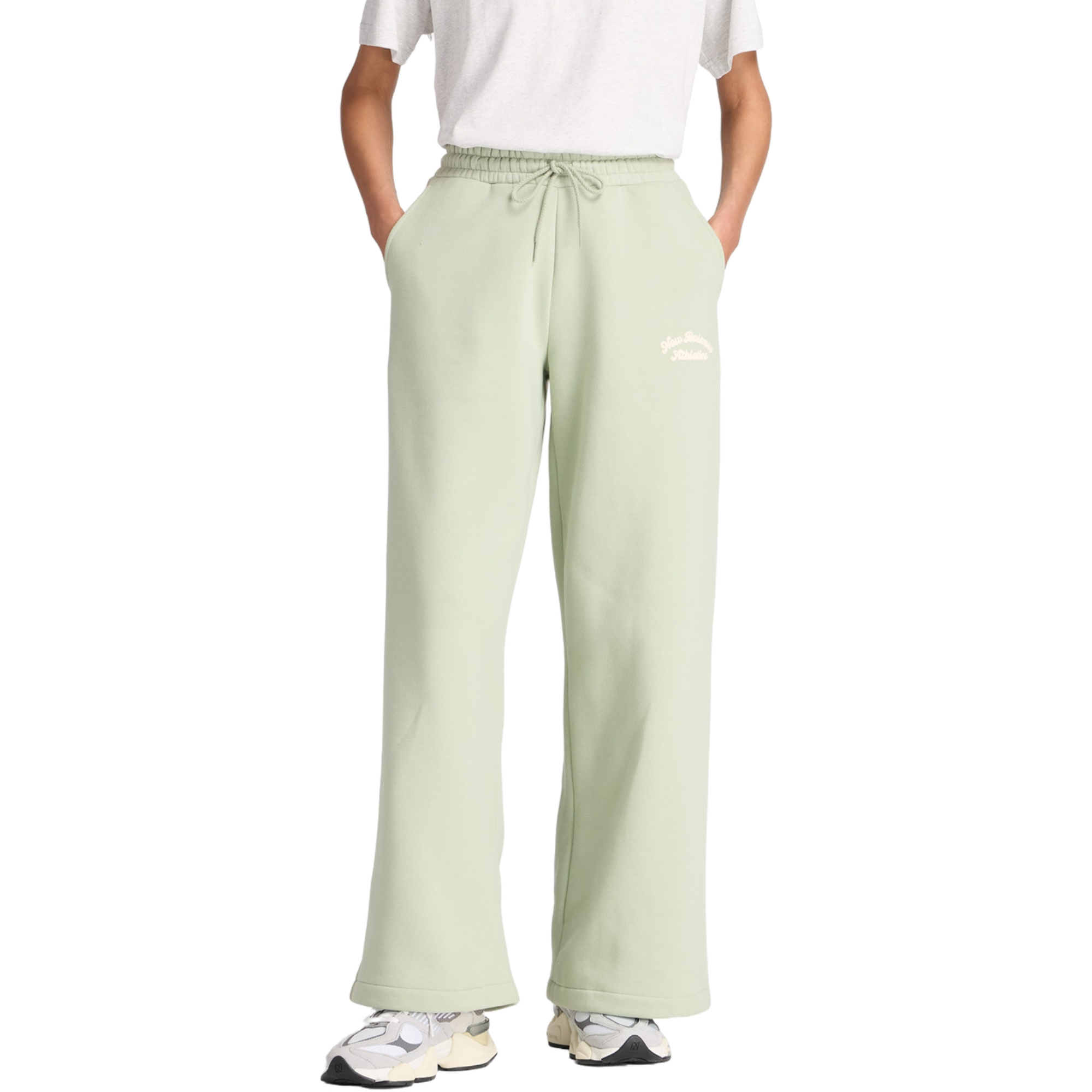 New Balance Women's Linear Heritage Fleece Pants - Olive